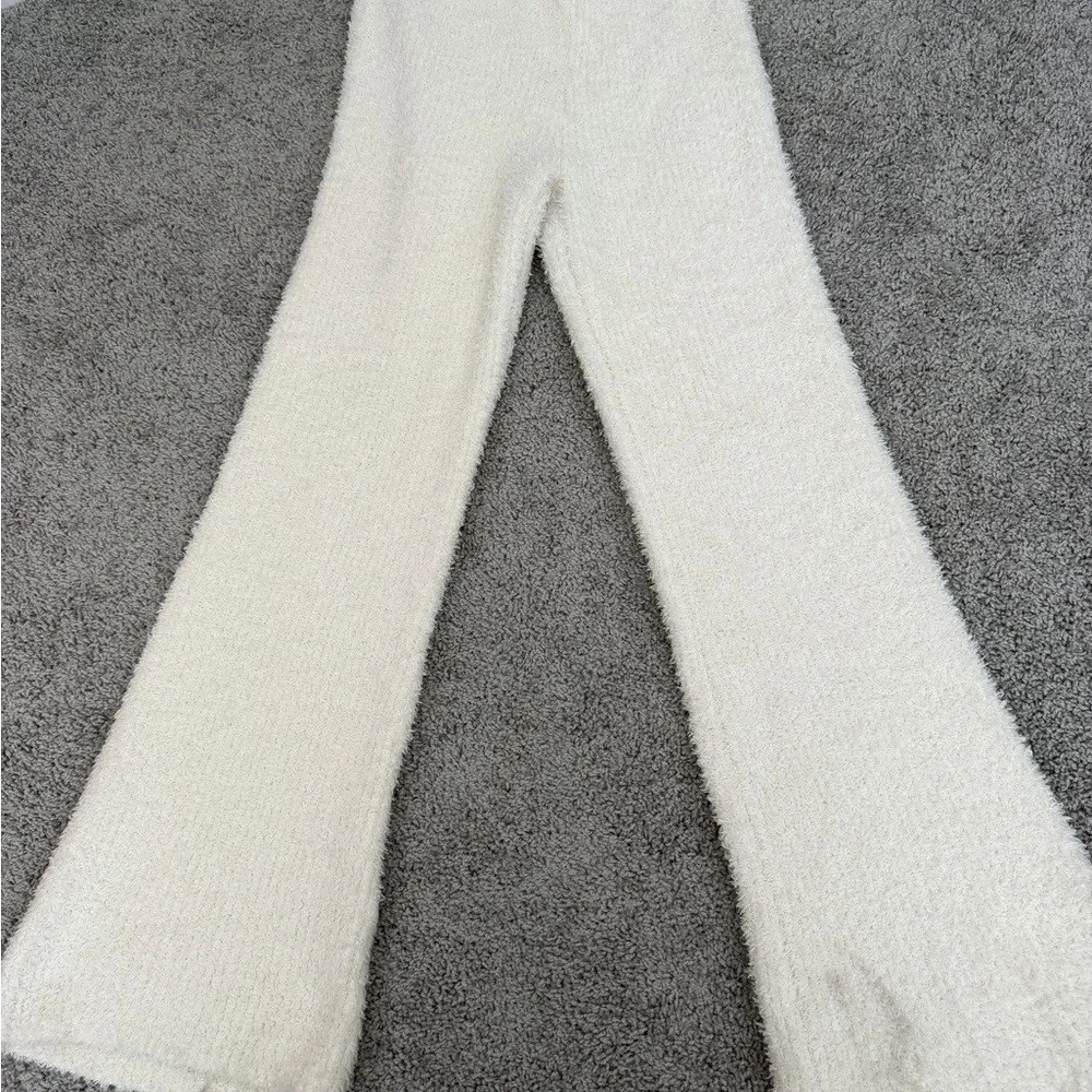 Aerie Cozy Knit Wide-Leg Pants - White